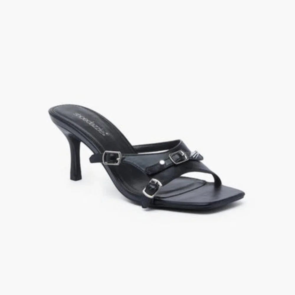 NWT JustFab Arya Mule Heeled Sandal 7.5